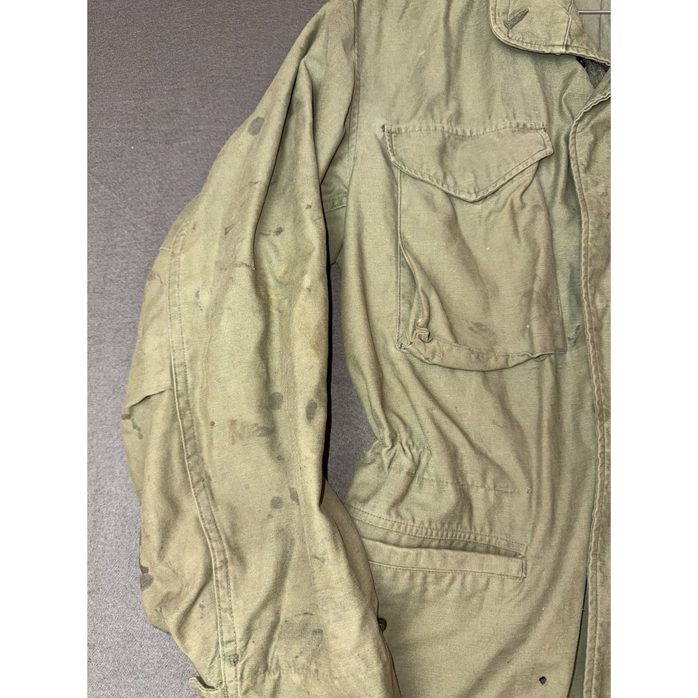 Vintage 70s US Army M-65 Field Jacket John Ownbey Co Inc Mens Medium Regular - Picture 4 of 9